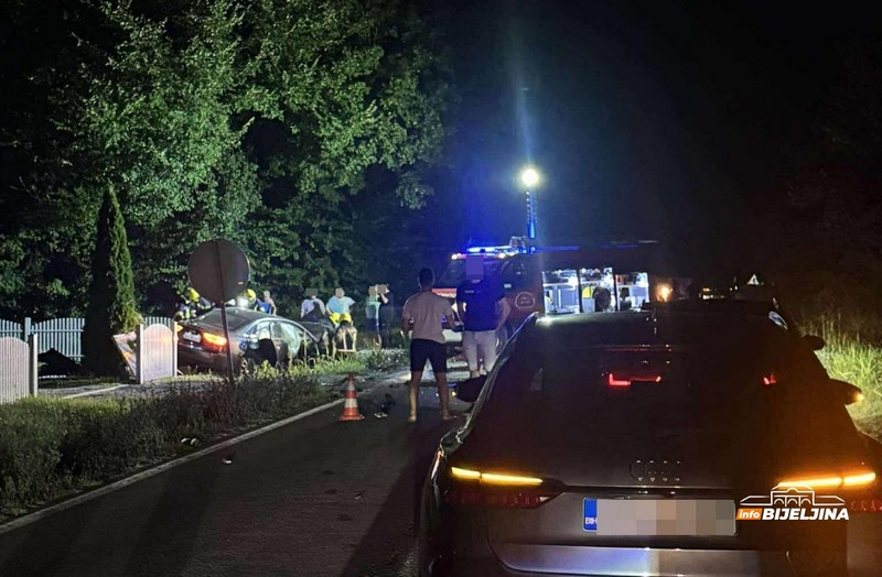 Teška nesreća na putu Bijeljina - Ugljevik, poginulo jedno lice (FOTO)