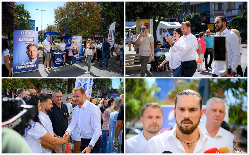 Stanivuković posjetio Bijeljinu, dočekali ga brojni građani (FOTO)