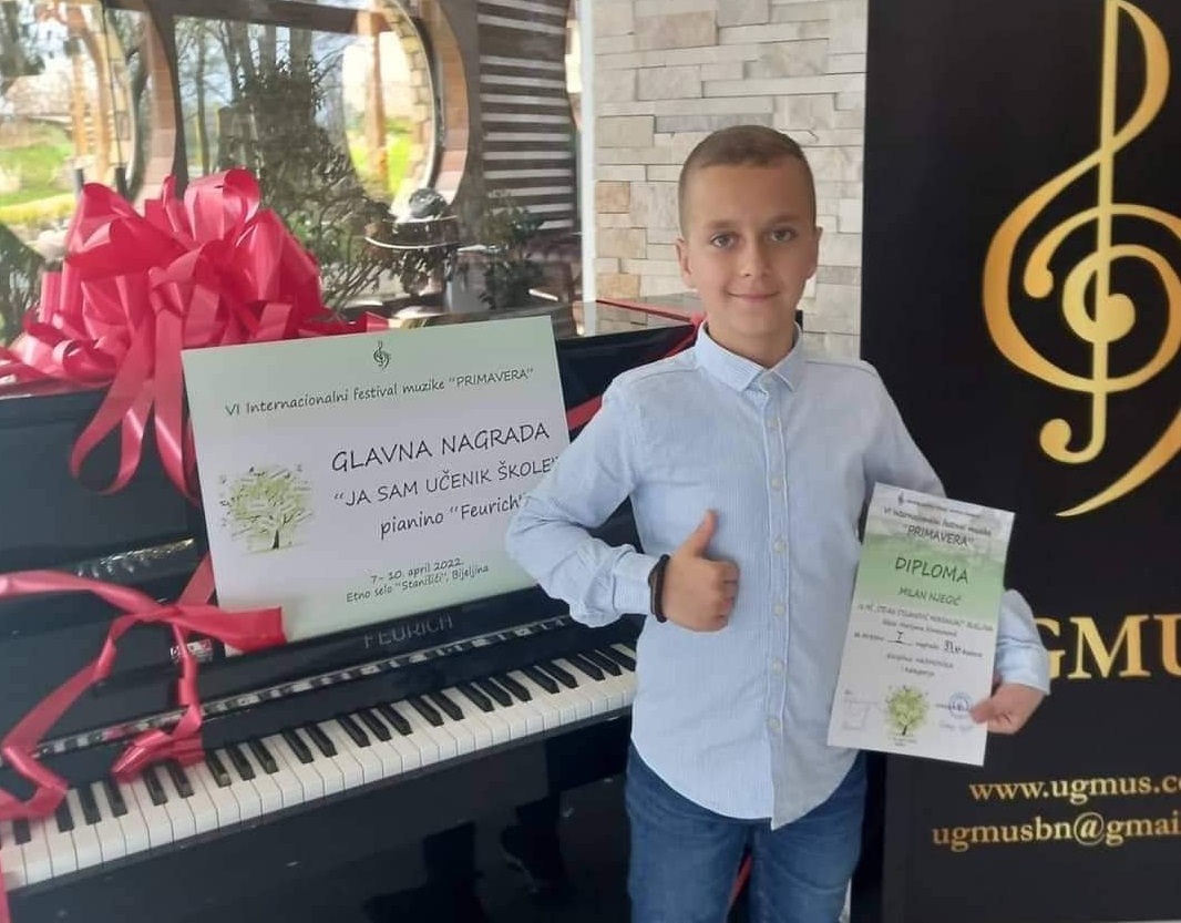 Bijeljina: Mladi harmonikaš Milan Njegić blista na takmičenjima i osvaja prva mjesta (FOTO)