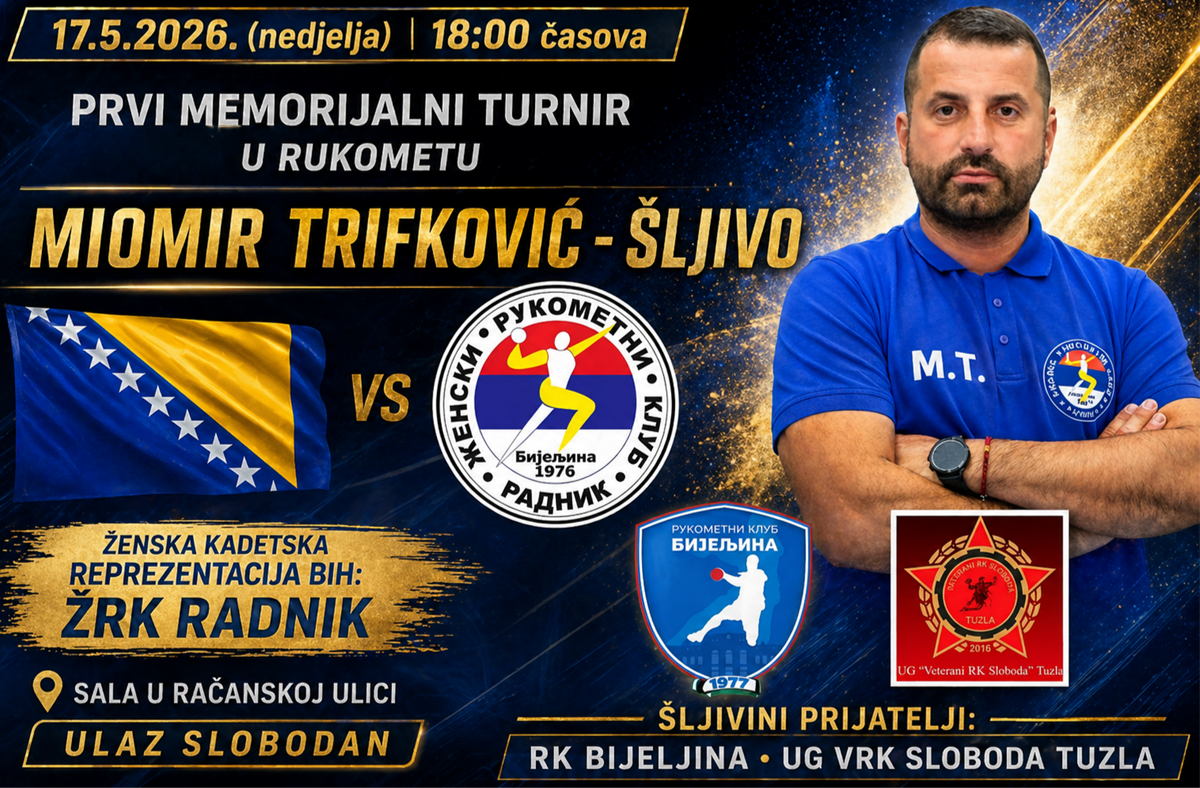 U nedjelju rukometni turnir u čast Miomira Trifkovića – Šljive