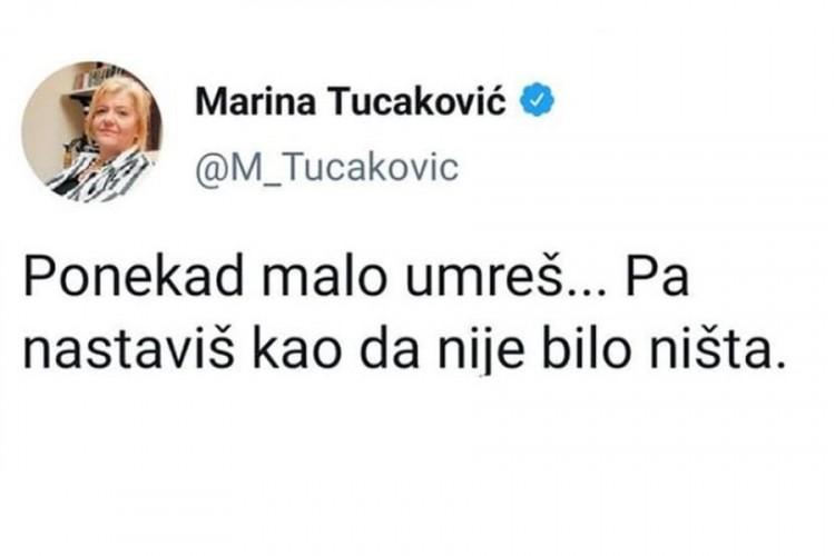 Poruke Marine Tucaković koje treba dobro da zapamtimo