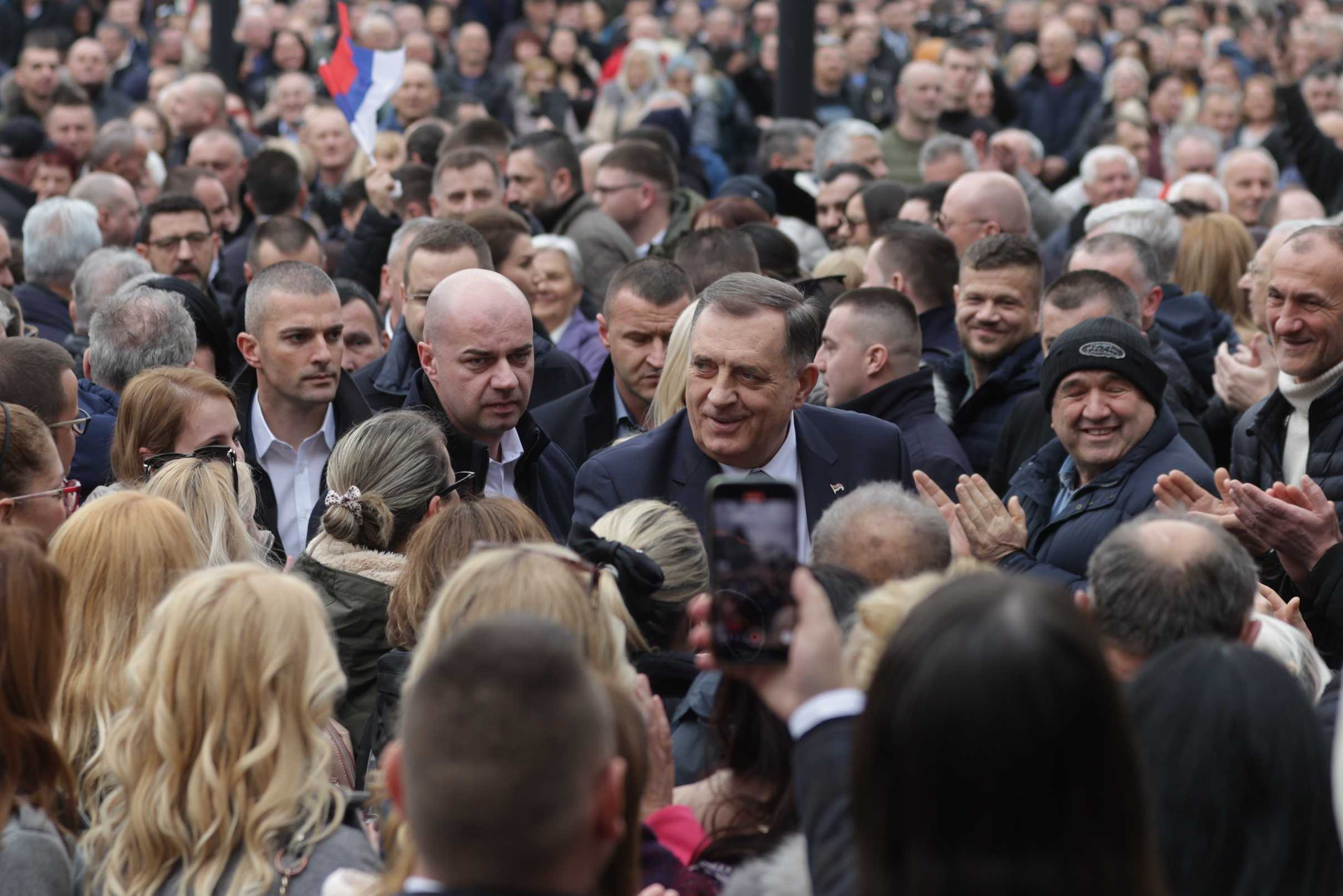 Predsjednik Srpske stigao na veliki narodni miting