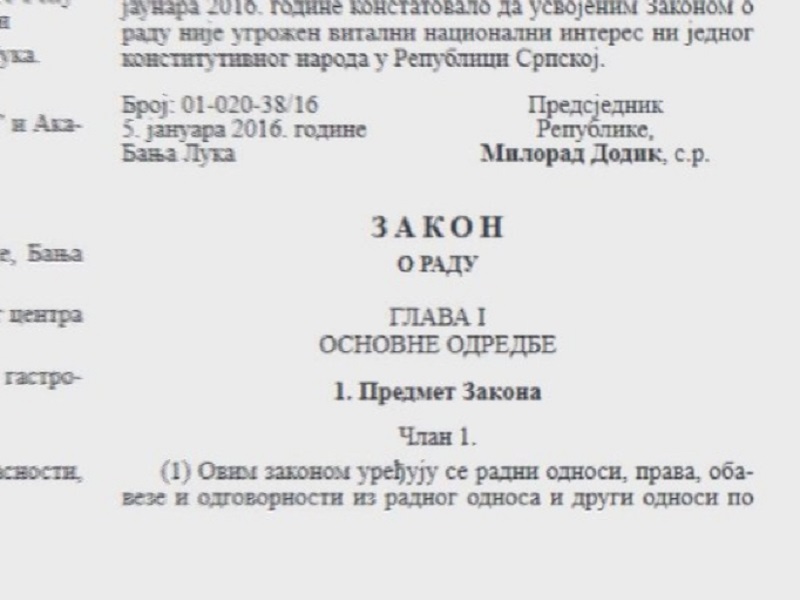 Da li će biti izmijenjen Zakon o radu?