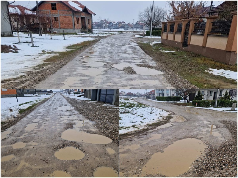 Užasan put u bijeljinskom naselju: “Rupe na sve strane, djeca ne mogu pješice u školu” (FOTO)