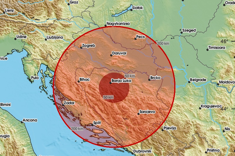 Zemljotres na području Banjaluke