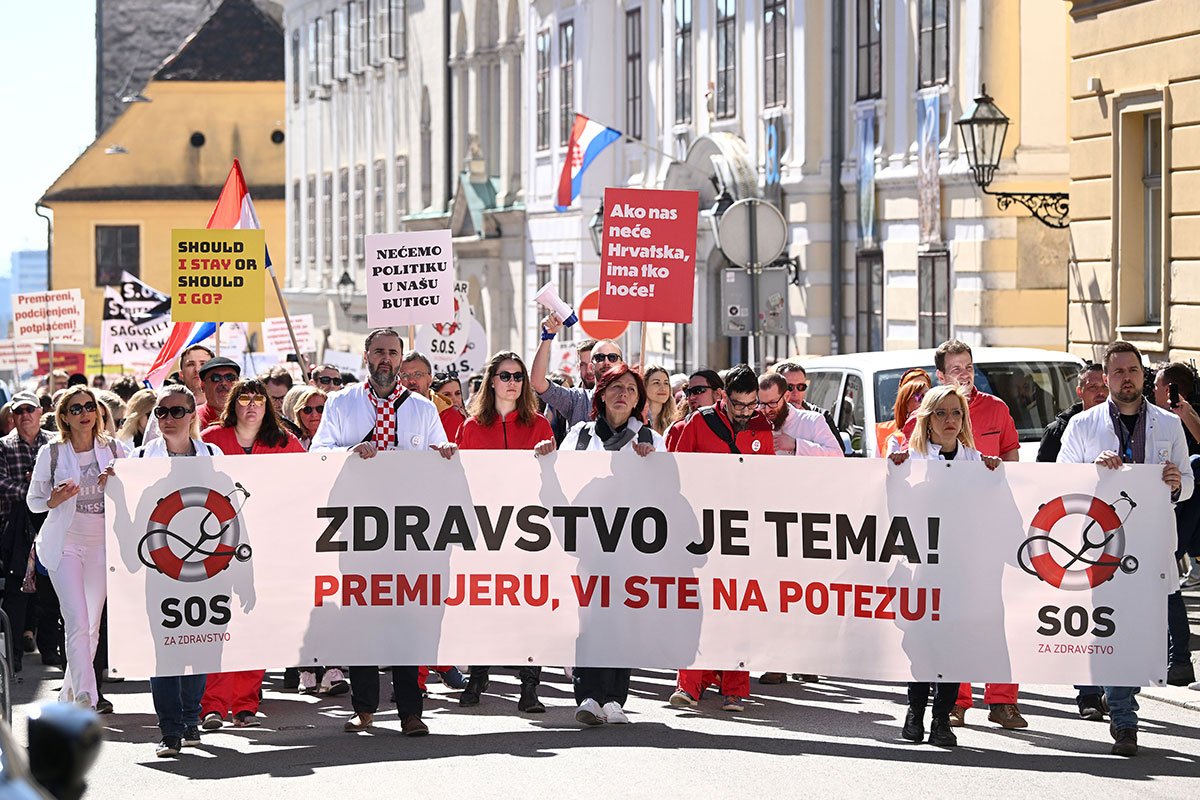 Veiliki protest ljekara u Zagrebu: Milion ljudi će ostati bez porodičnog doktora