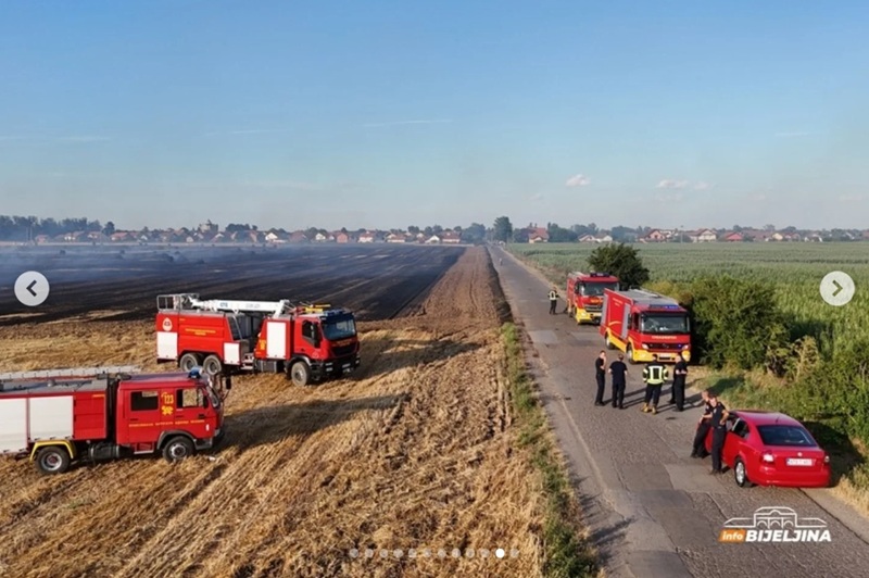 Bijeljina: Vatrogasci u tri ljetna mjeseca gasili više od 130 požara na otvorenom