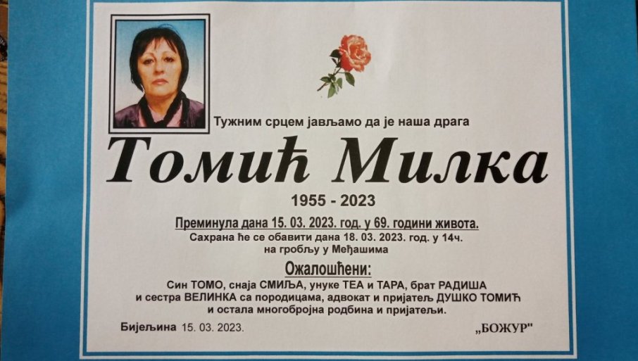 ODLAZAK MILKE TOMIĆ: Žene heroine iz Međaša kod Bijeljine