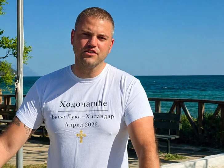 Banjalučanin biciklom stigao do Svete Gore: Nezaboravni put Aleksandra Đekića od 13 dana