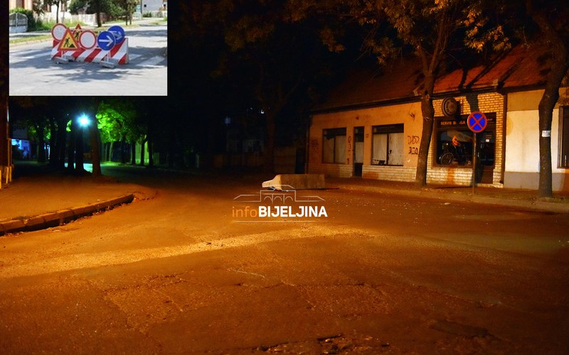 Bijeljina: Zakucao se u betonsku barijeru i pobjegao /FOTO/