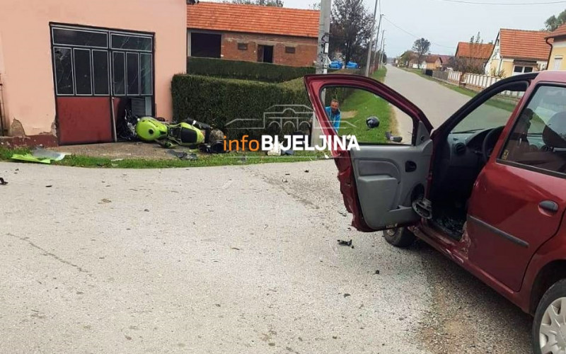 Motociklista sa teškim tjelesnim povredama prevezen u Beograd /FOTO/