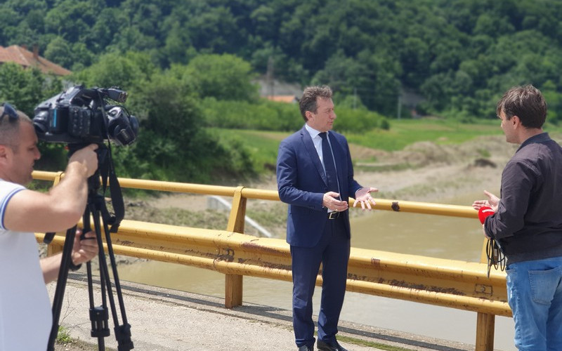 Perić obišao radove na uređenju korita Janje