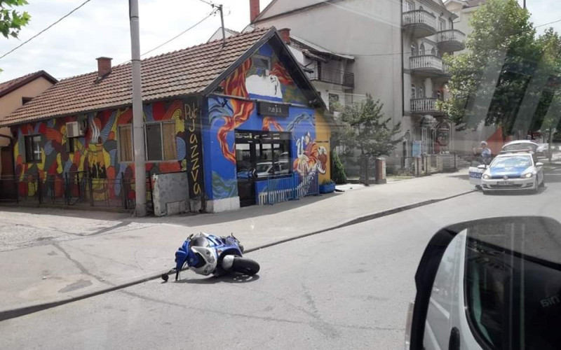 Udaren motociklista u Bijeljini, uviđaj u toku