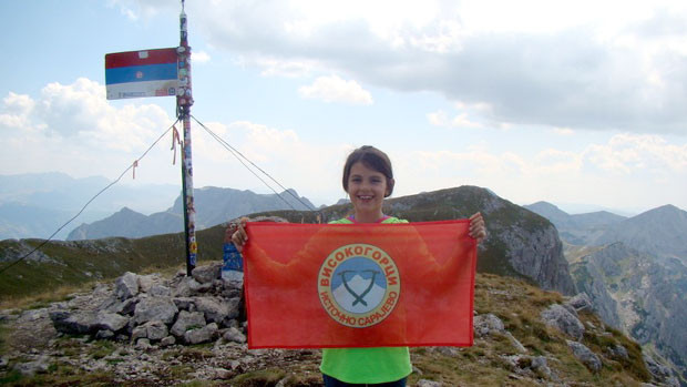 Osmogodišnja Ljubica na vrhu Maglića