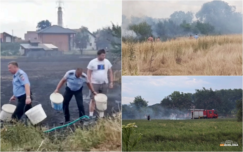Kako su vatrogasci, policajci i mještani spasili kuće u Bijeljini: Vodu za gašenje požara uzimali i iz dječijih bazena (FOTO)