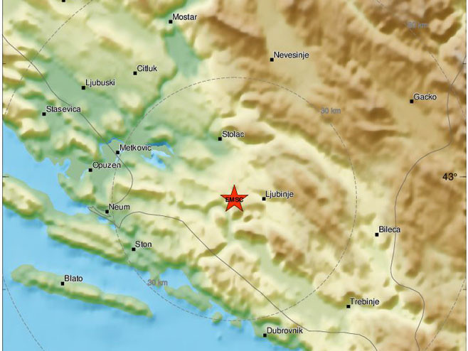 Novi zemljotres na području Ljubinja