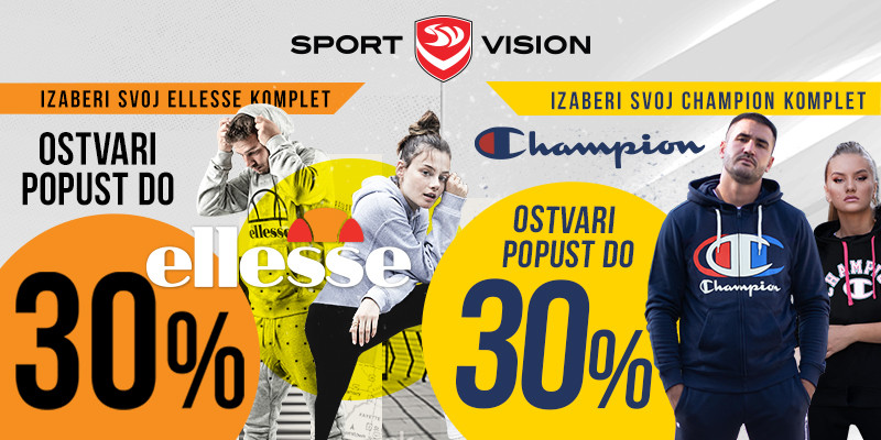 Budite drugačiji i izaberite autentične Ellesse ili Champion komplete
