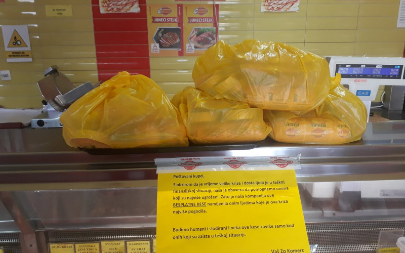 ZP Komerc uz građane: Besplatne kese sa mesnim proizvodima za one koje je pogodila kriza