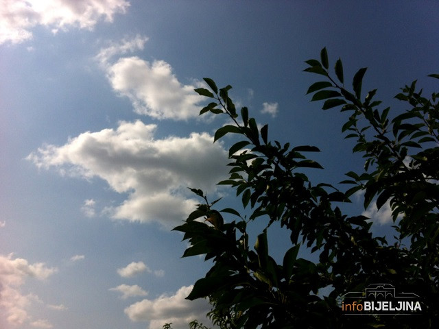 Danas sunčano, poslijepodne mogući pljuskovi