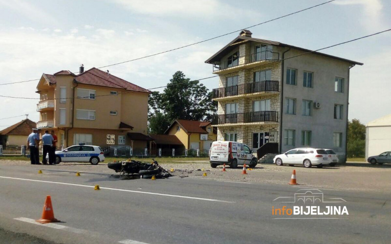 POGINUO MOTOCIKLISTA Detalji nesreće kod Bijeljine (FOTO)
