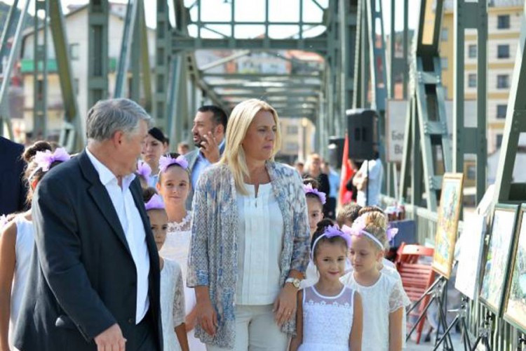 Cvijanovićeva obišla rekonstruisani most koji spaja Srpsku i Srbiju