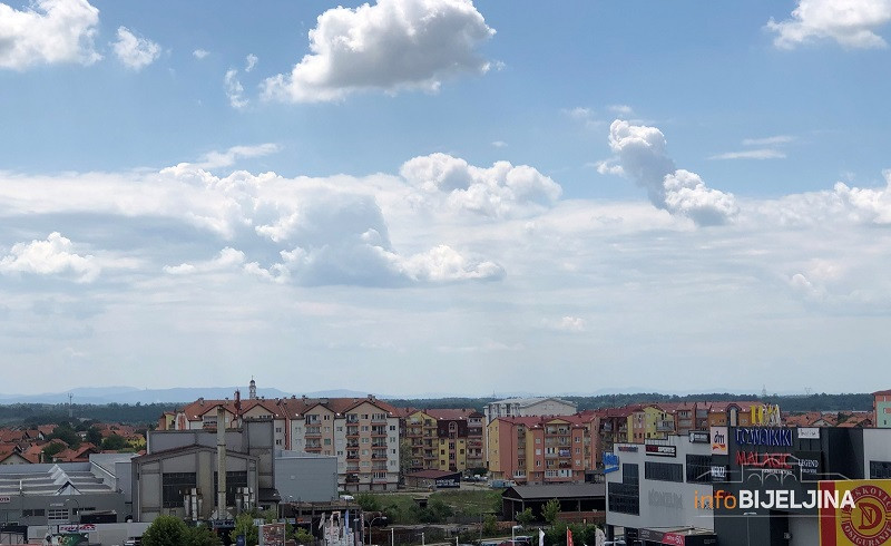 Danas toplije vrijeme, tokom noći pljuskovi