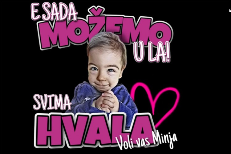 Prikupljena sredstva za malu Minju