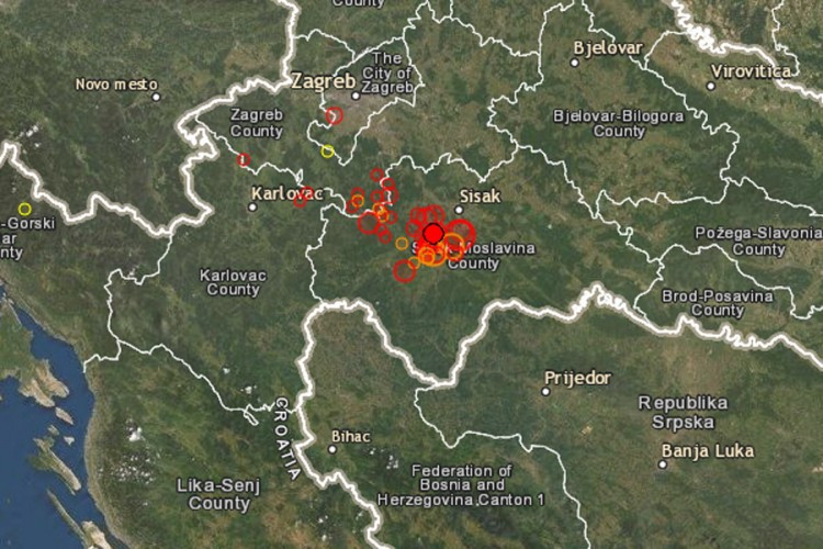Dva nova zemljotresa u Hrvatskoj u desetak minuta