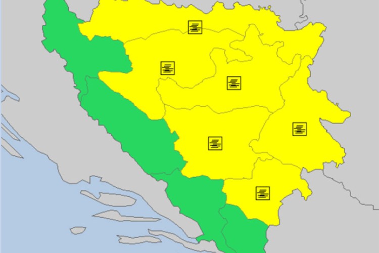 Žuti meteoalarm zbog magle, jak vjetar u Semberiji