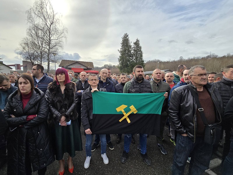 Ugljevik: Rudari i dalje u štrajku, najavili novo okupljanje