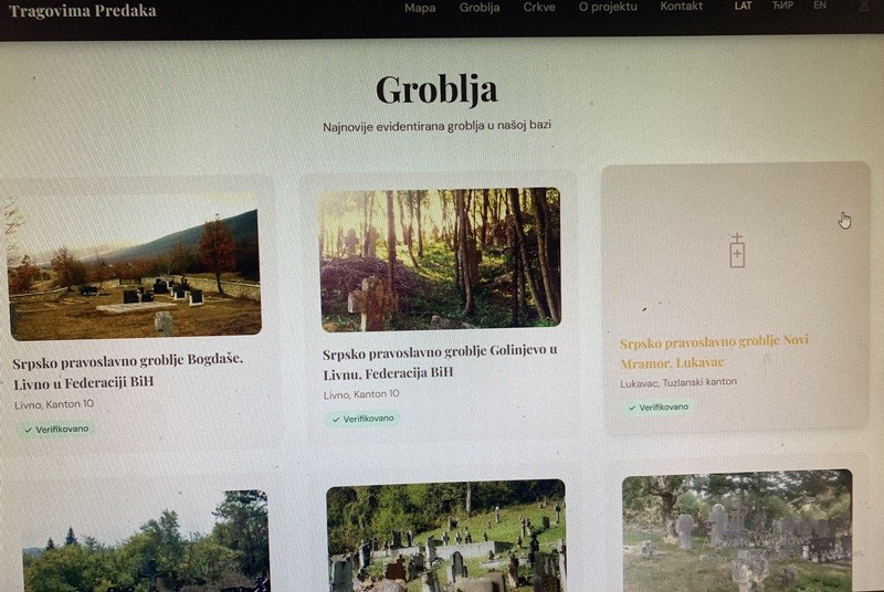 U platformu popisuju sva srpska groblja i bogomolje u FBiH, pozivaju građane da šalju fotografije i saznanja (FOTO)