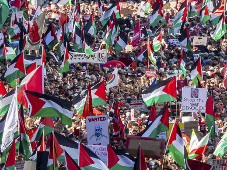 Više od 100.000 učesnika protesta podrške Palestini u Briselu