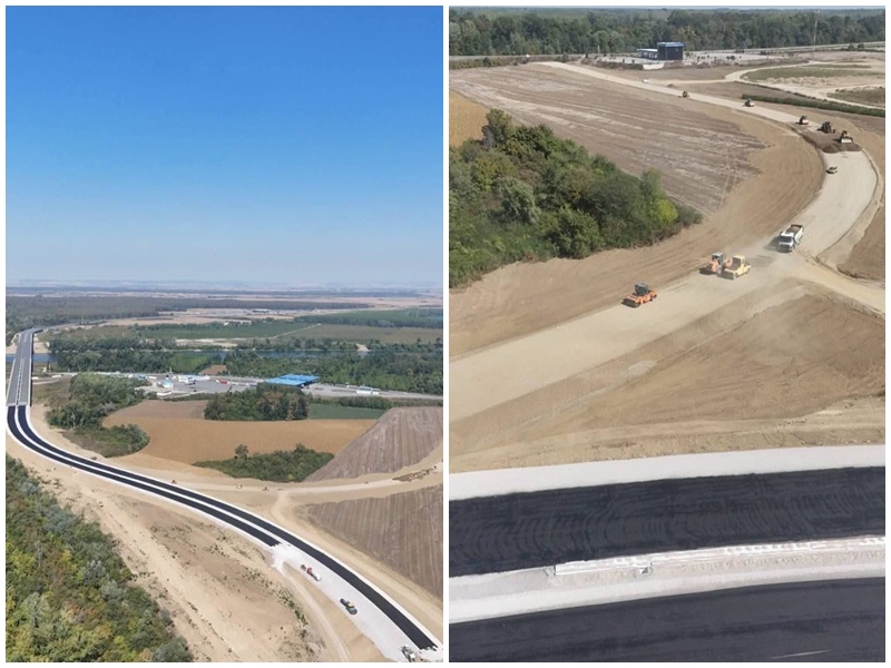 Bijeljina sve bliže Rači: Položen prvi asfalt na dionici auto-puta (FOTO)