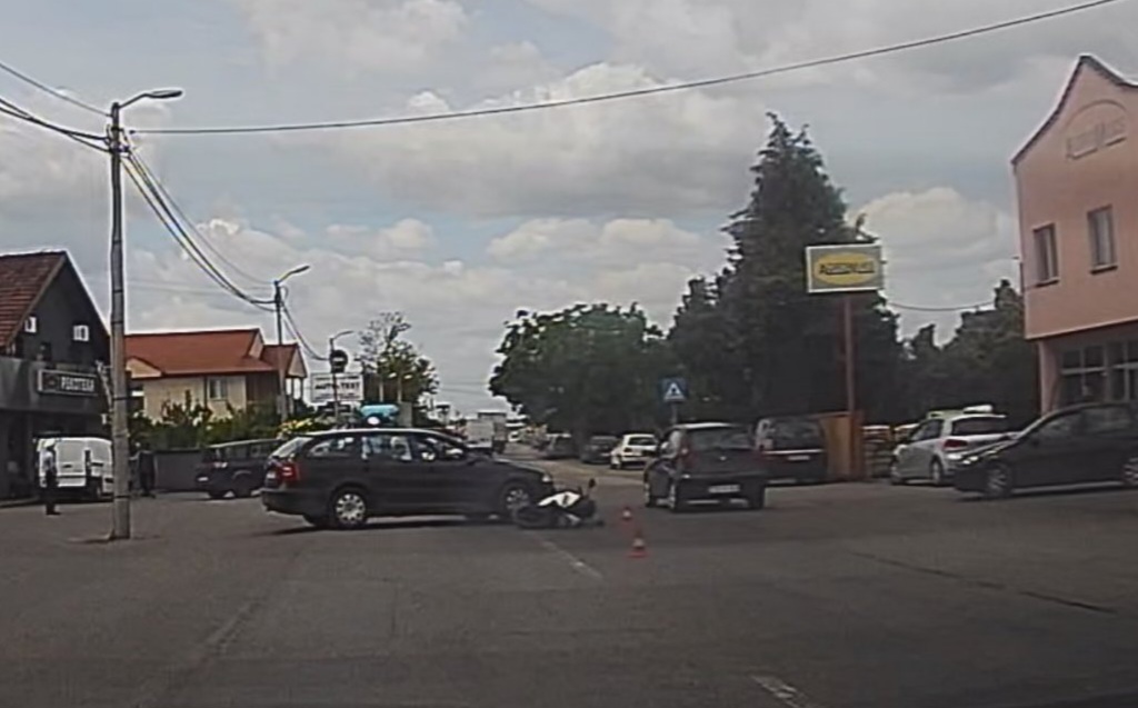 Udes u Bijeljini, učestvovali auto i motocikl (FOTO)