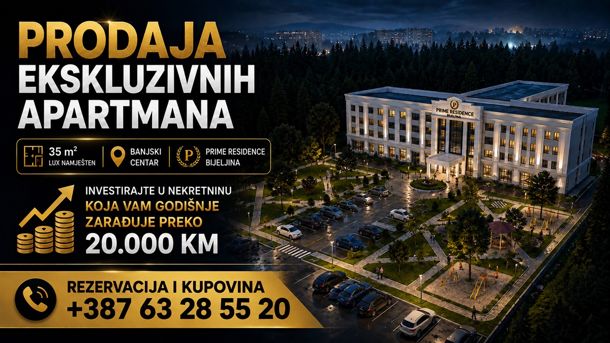 Jedinstvena prilika za investiciju: Na prodaju ekskluzivni apartmani u Prime Residence Bijeljina (FOTO)