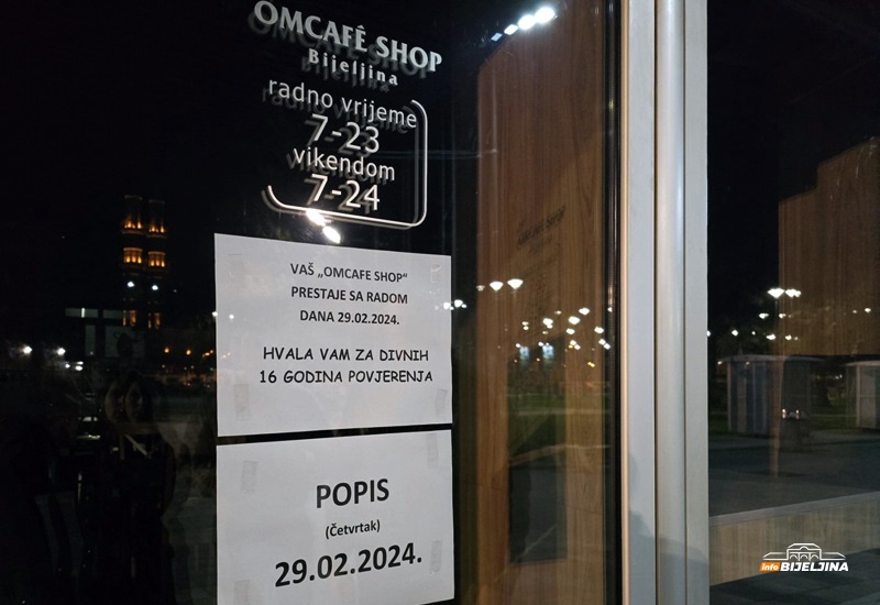 Bijeljina: „OMCafe Shop“ nakon 16 godina prestao sa radom (FOTO)