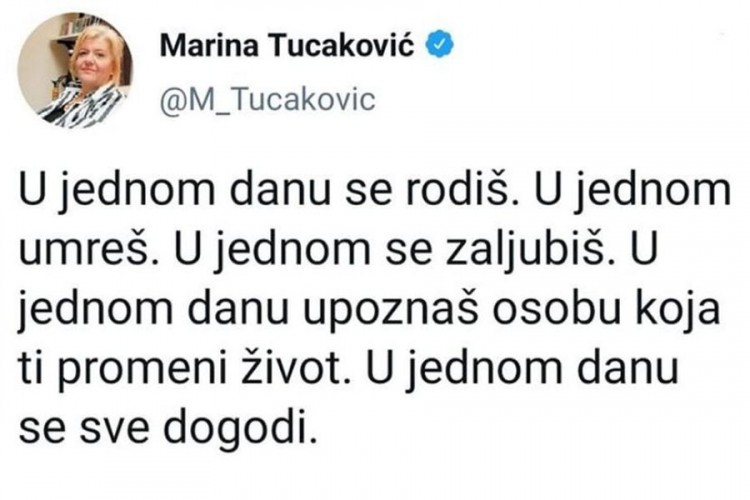 Poruke Marine Tucaković koje treba dobro da zapamtimo