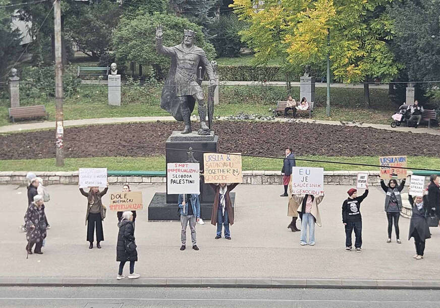 Nije dobrodošla u Sarajevo: Ispred Predsjedništva BiH protesti zbog dolaska Ursule fon der Lajen