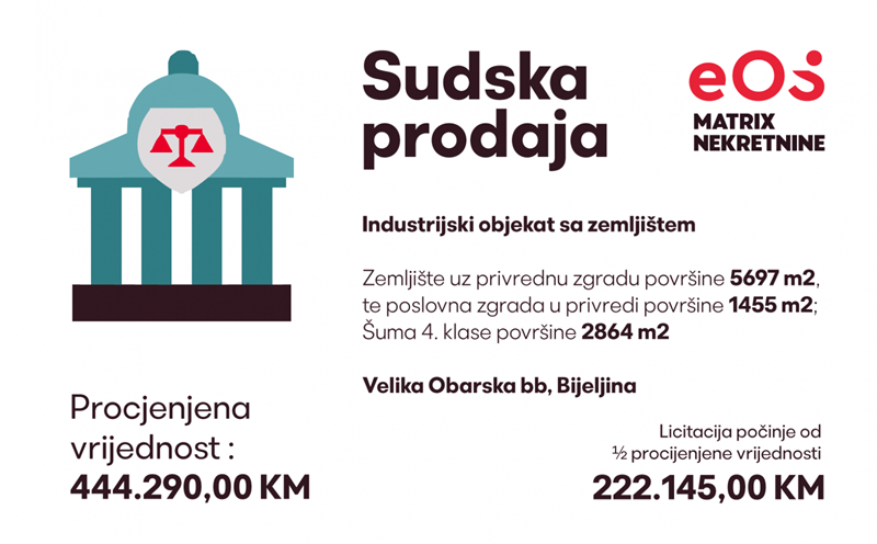 Sudska prodaja industrijski objekat u Bijeljini