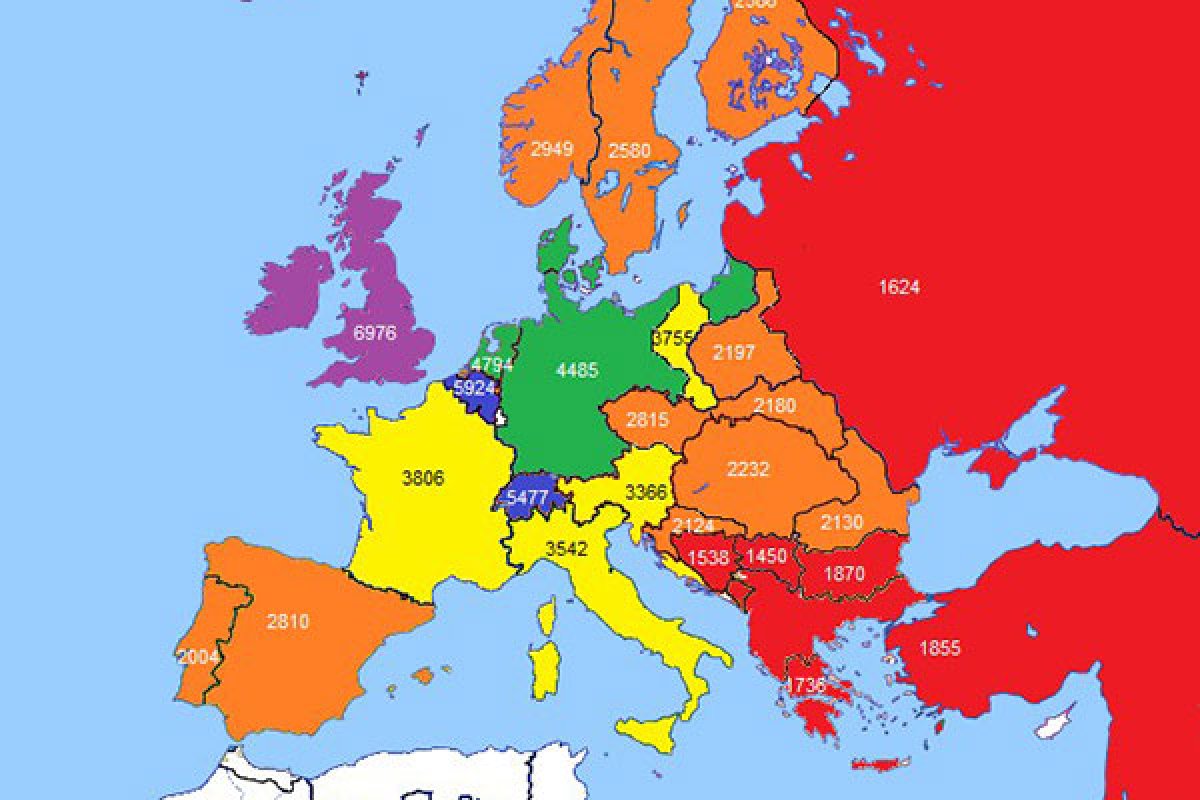 Mapa iz 1890. otkriva zašto je Evropa danas ovakva: Balkan na začelju, Zapad bogat još prije 130 godina