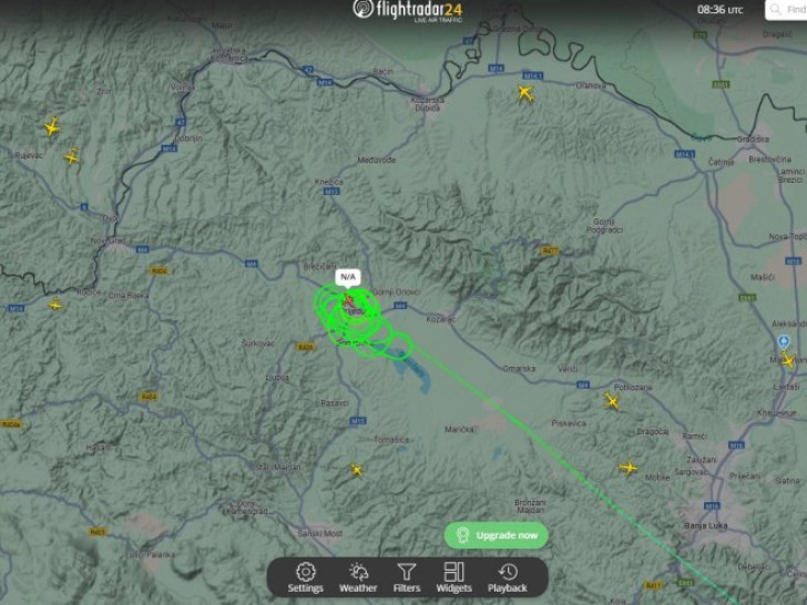 Avion EUFOR-a kružio nad Prijedorom