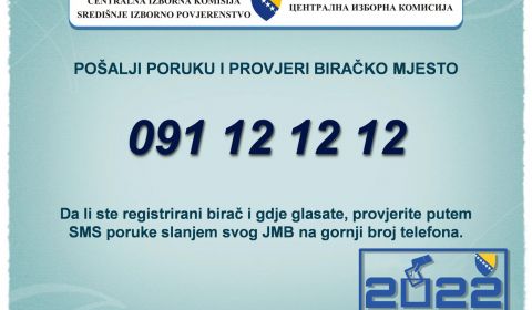 Od ponedjeljka aktivan SMS centar za provjeru biračkog mjesta