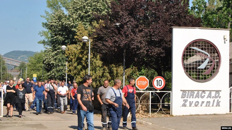 Protest radnika u Zvorniku zbog prodaje javnih dugovanja fabrike 