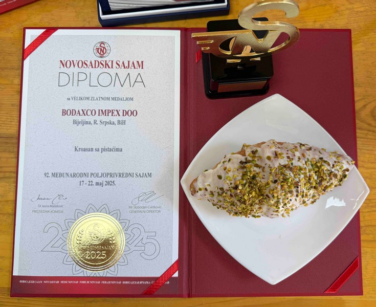 BODAXCO kroasan sa pistaćima osvojio titulu šampiona kvaliteta na Novosadskom sajmu (FOTO)
