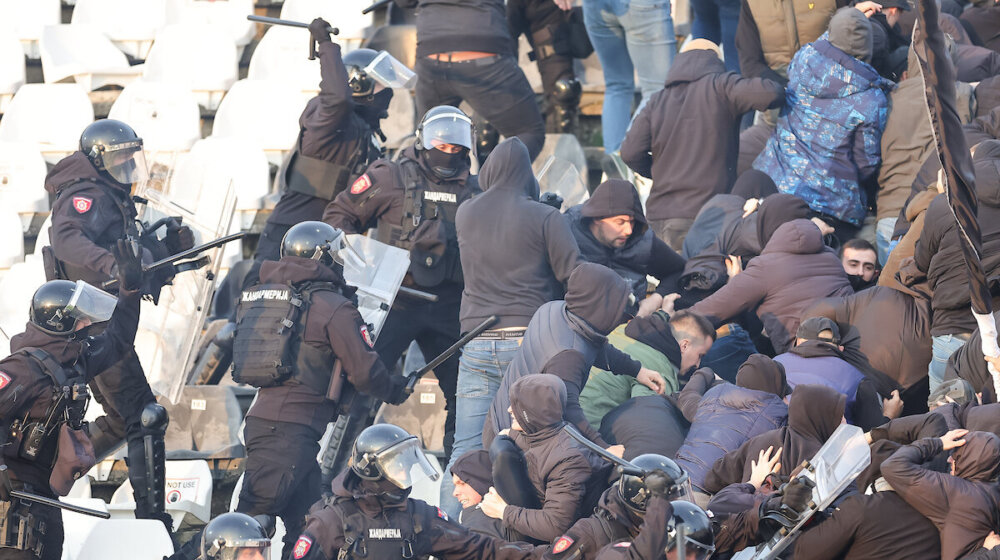 Prekinut meč Partizana: Žestok sukob 