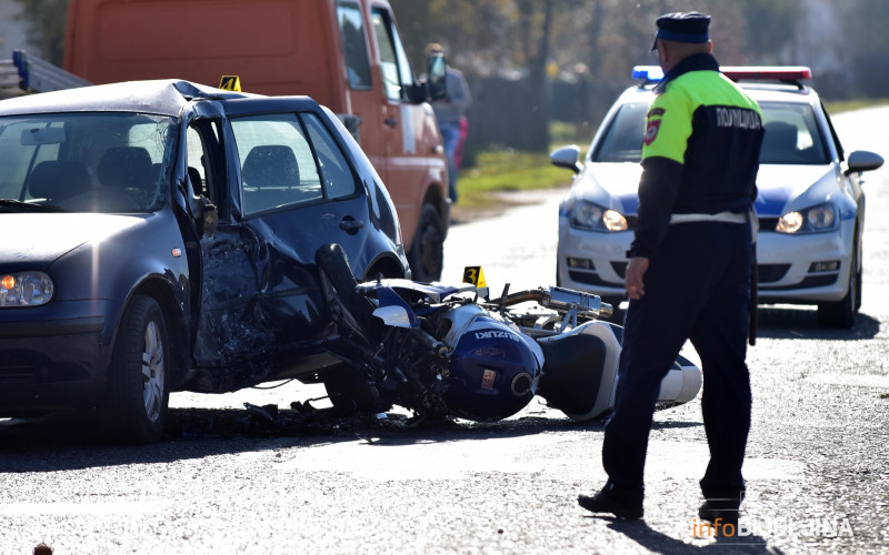 Bijeljina: U saobraćajnoj nezgodi povrijeđen motociklista