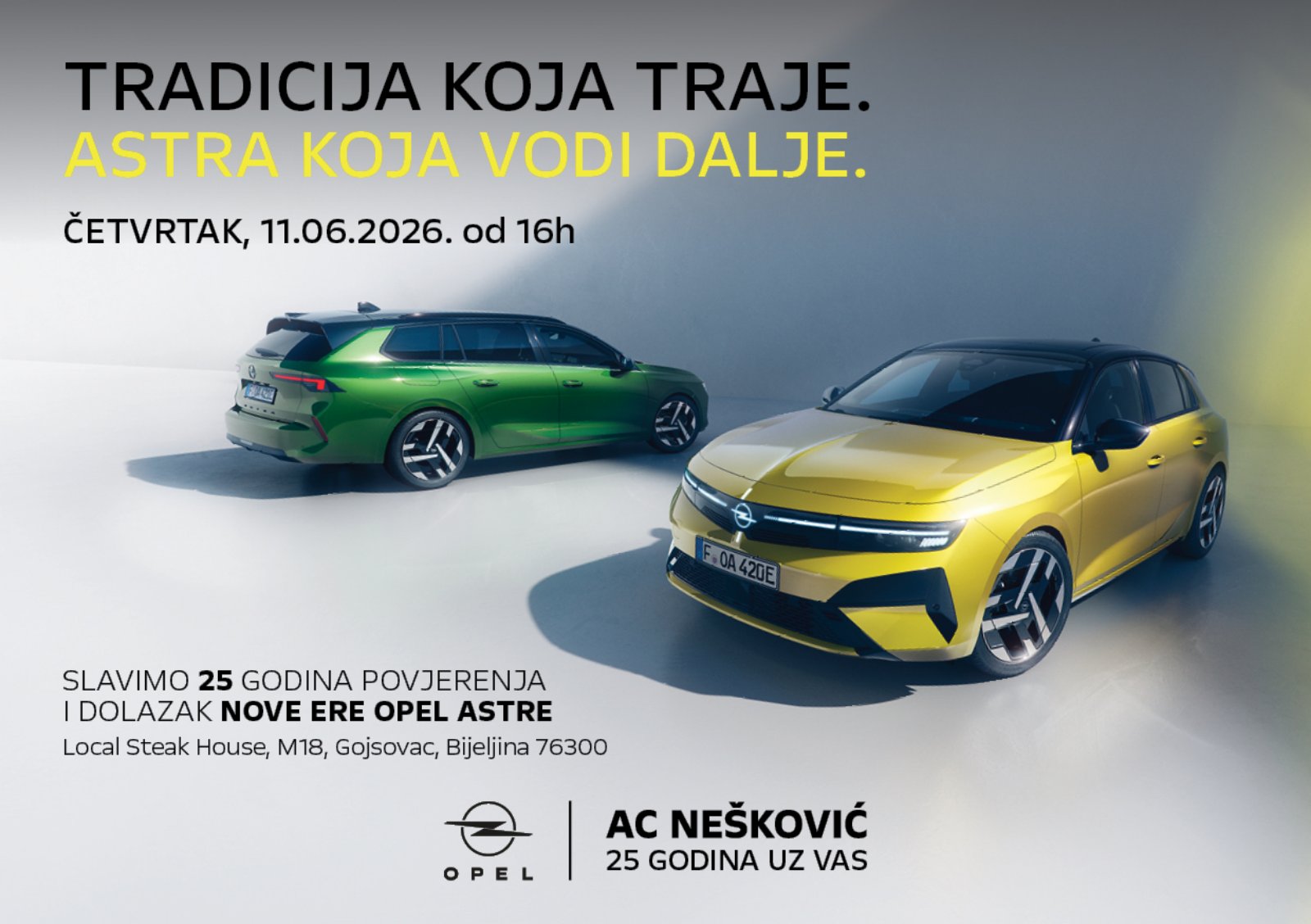 AC “Nešković” slavi 25. rođendan: Stižu nova opel astra i vrijedne nagrade