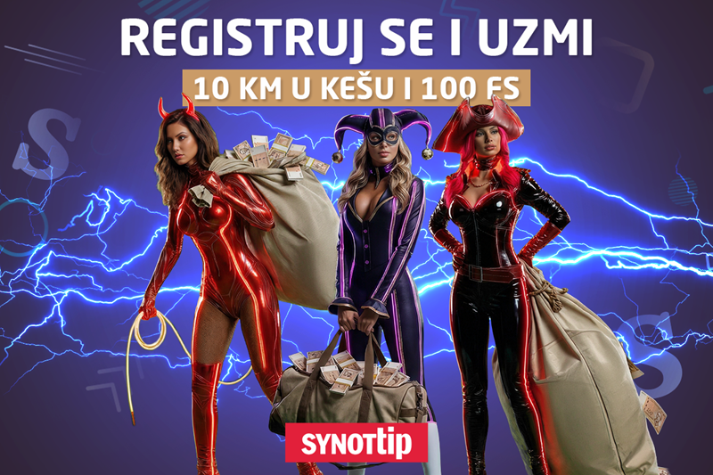 Synottip – jedini kazino u BiH gdje se igra za keš - Registruj se i uzmi 10 KM i 100 spinova