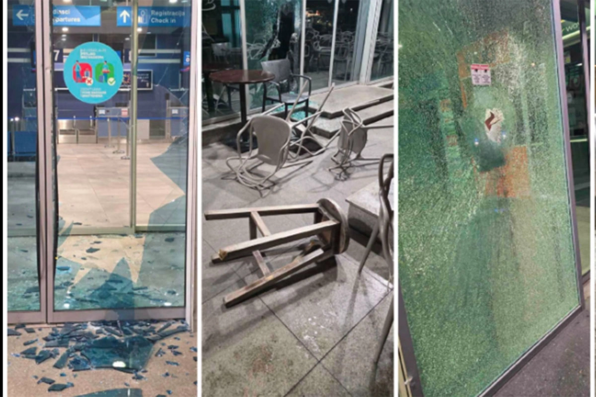 Nekoliko sati nakon vraćanja 87 državljana Srbije razbijena stakla na Aerodromu Tivat