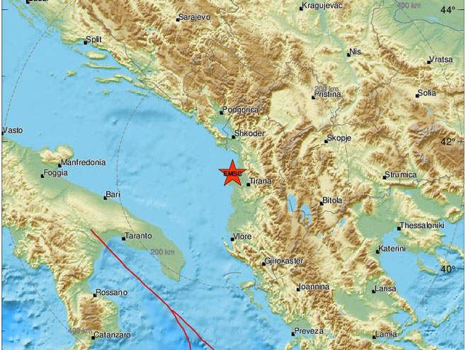 Zemljotres nedaleko od Drača